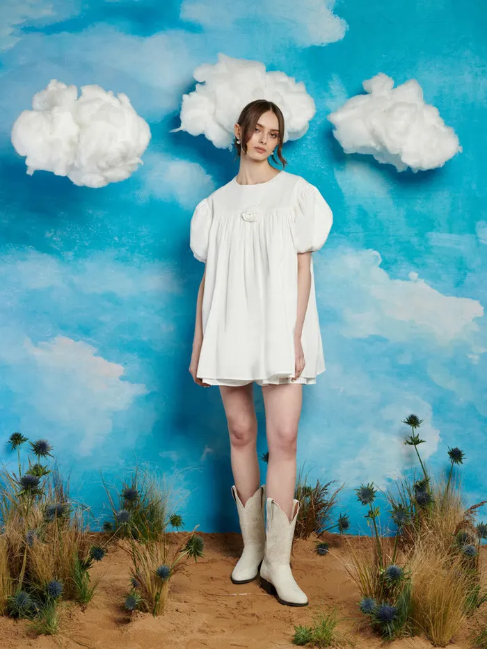 Women Gibson Rose Mini Dress Pearl White Sister Jane Dresses
