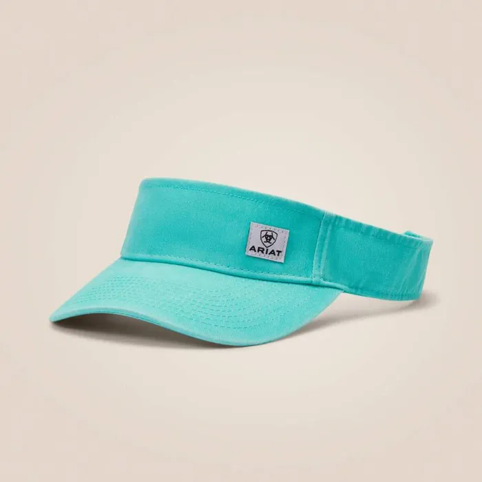 Women Hats and Caps Ariat Offset Box Logo Visor Turquoise