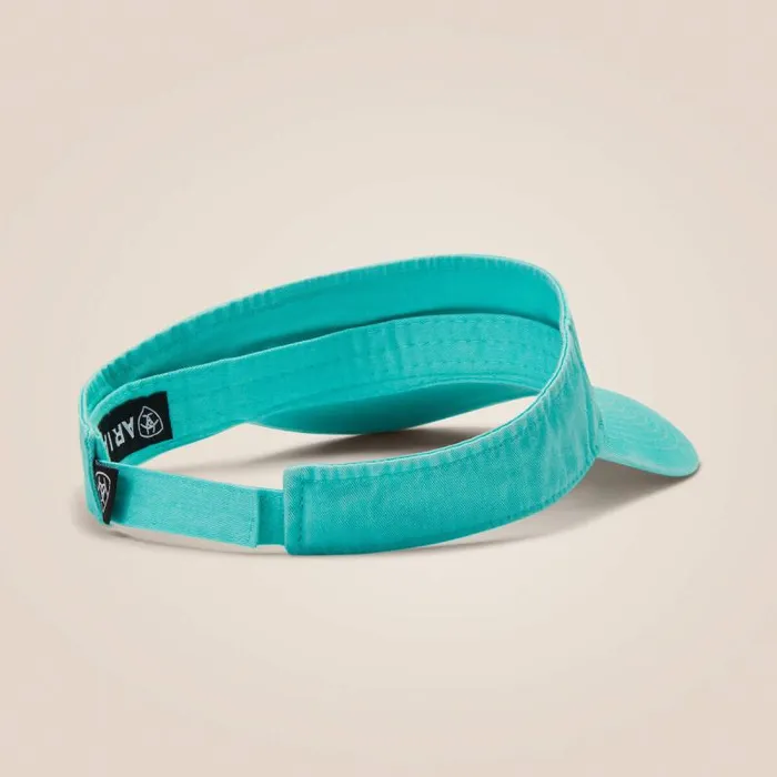 Women Hats and Caps Ariat Offset Box Logo Visor Turquoise