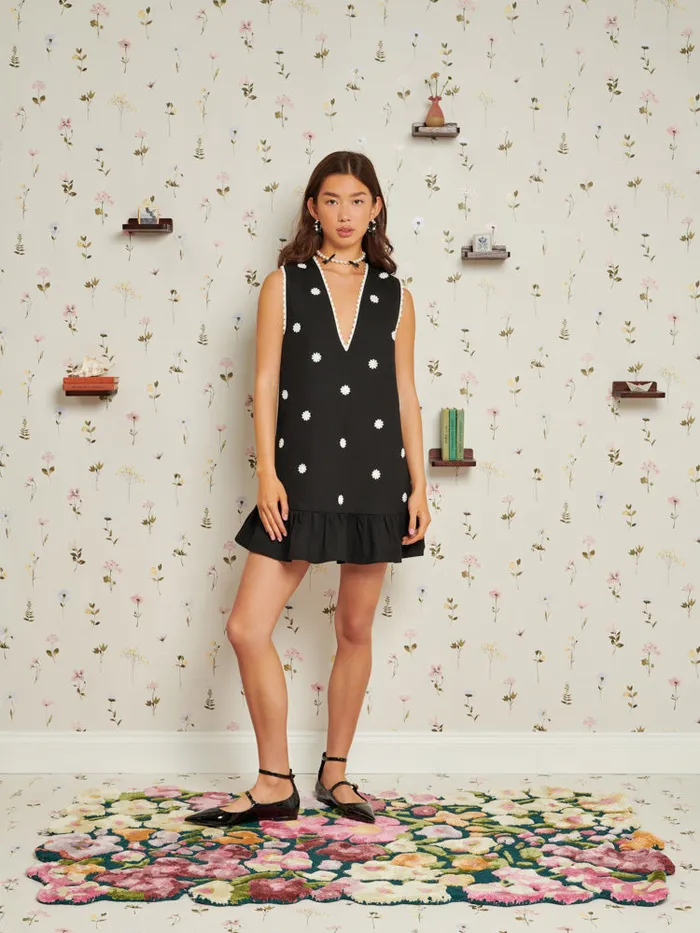 Women Heirloom Mini Dress Coal Black Sister Jane Dresses