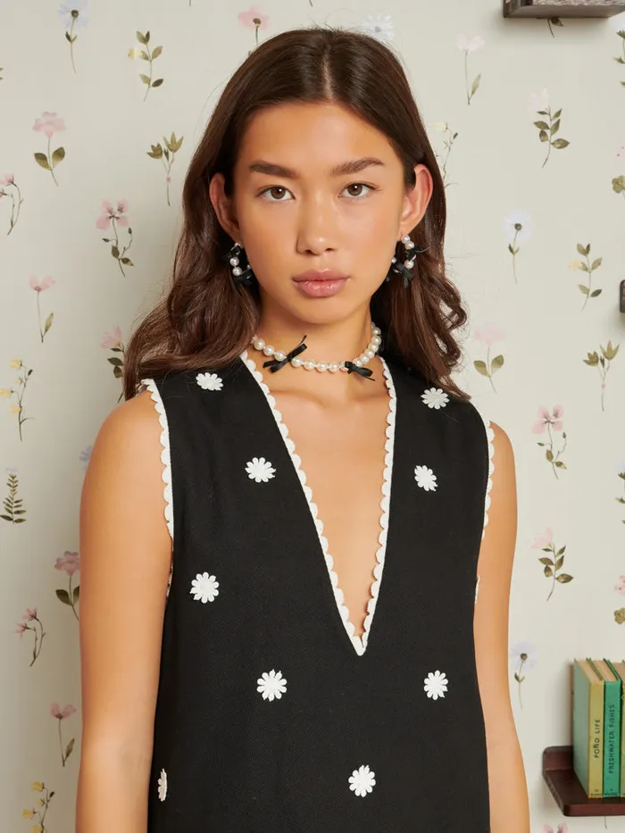 Women Heirloom Mini Dress Coal Black Sister Jane Dresses