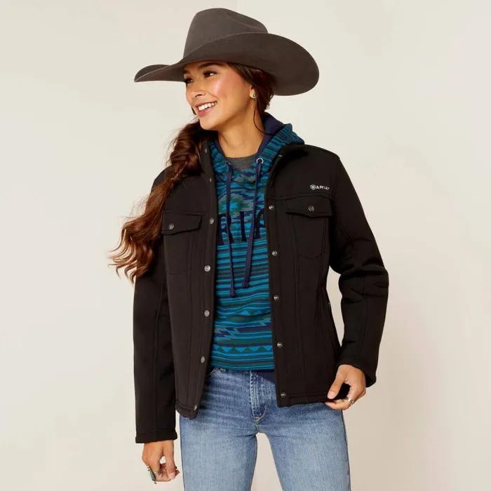 Women Jackets and Vests Ariat Berber Back Softshell Jacket Black