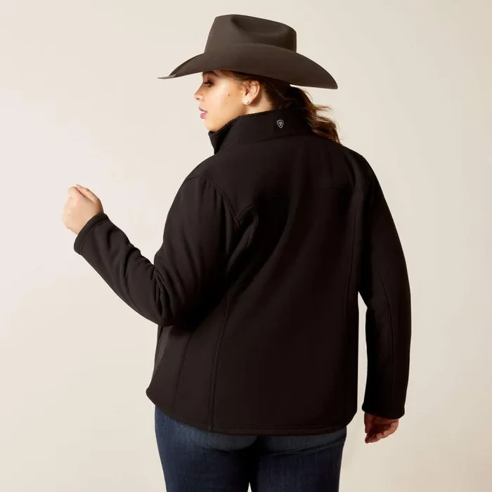 Women Jackets and Vests Ariat Berber Back Softshell Jacket Black Women Jackets and Vests Ariat Berber Back Softshell Jacket Black