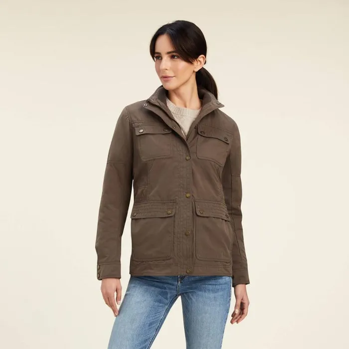 Women Jackets and Vests Ariat Calumet Field Jacket Banyan Bark