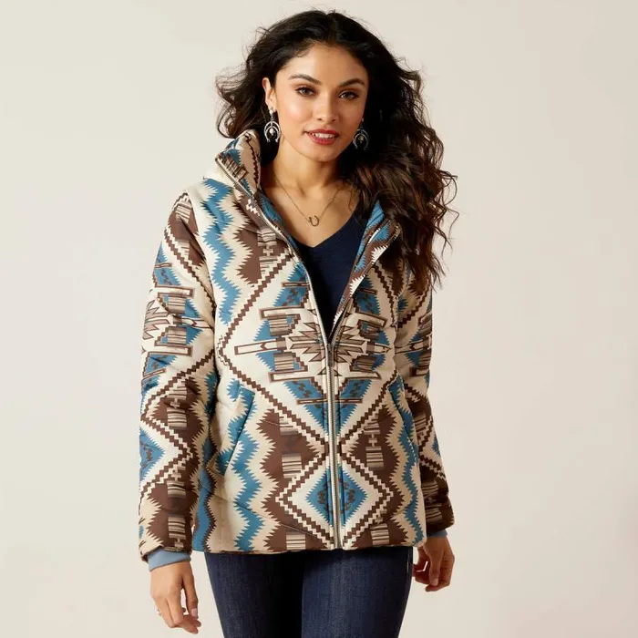 Women Jackets and Vests Ariat Chimayo Puffer Two Columns Print