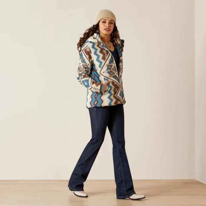 Women Jackets and Vests Ariat Chimayo Puffer Two Columns Print Women Jackets and Vests Ariat Chimayo Puffer Two Columns Print
