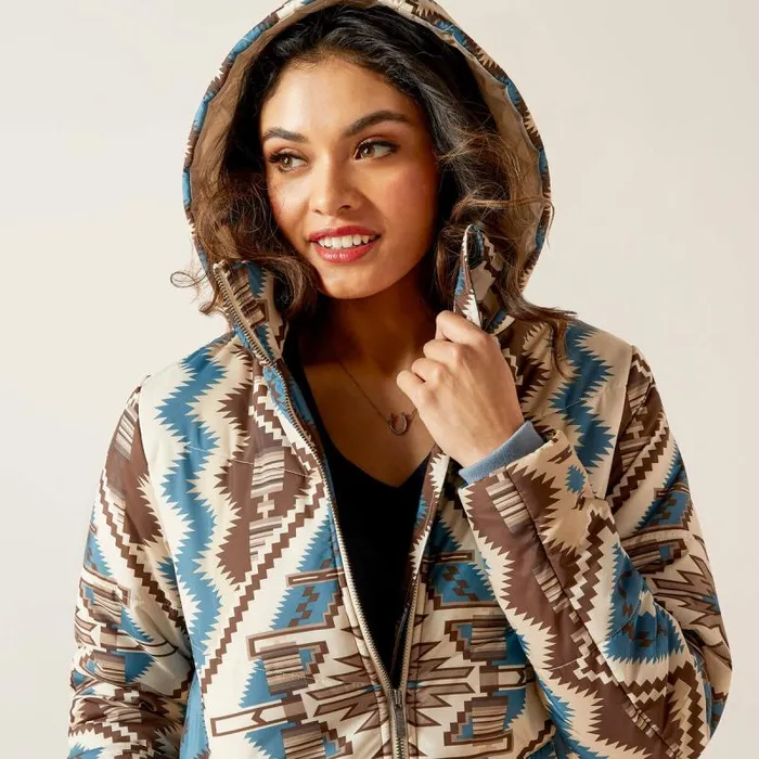 Women Jackets and Vests Ariat Chimayo Puffer Two Columns Print Women Jackets and Vests Ariat Chimayo Puffer Two Columns Print