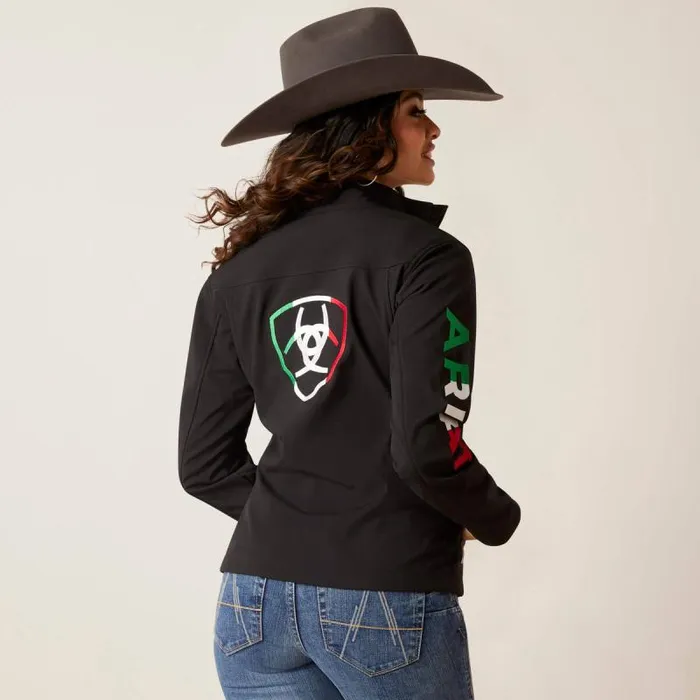 Women Jackets and Vests Ariat Classic Team Softshell Brand Jacket Mex Black