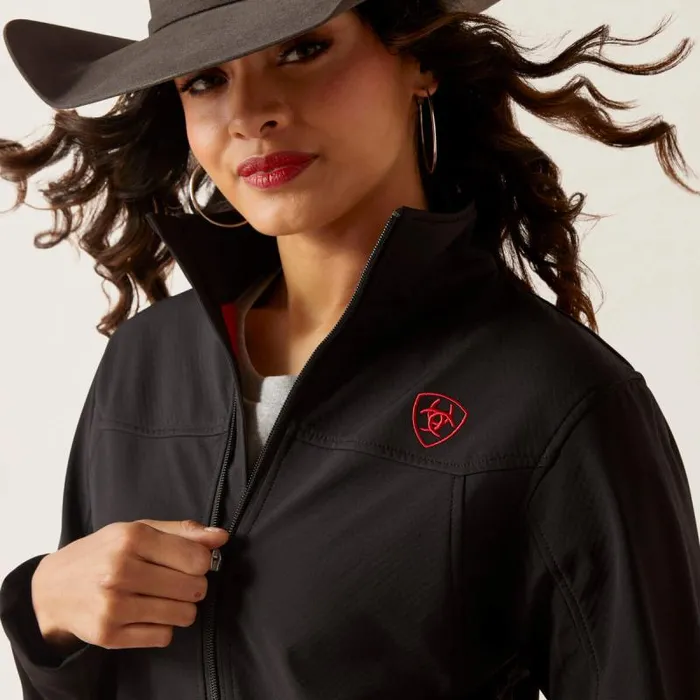 Women Jackets and Vests Ariat Classic Team Softshell Brand Jacket Mex Black Women Jackets and Vests Ariat Classic Team Softshell Brand Jacket Mex Black