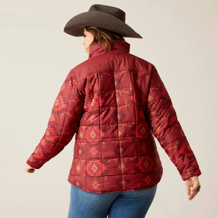 Women Jackets and Vests Ariat Crius Insulated Jacket Burnt Rose Print Women Jackets and Vests Ariat Crius Insulated Jacket Burnt Rose Print