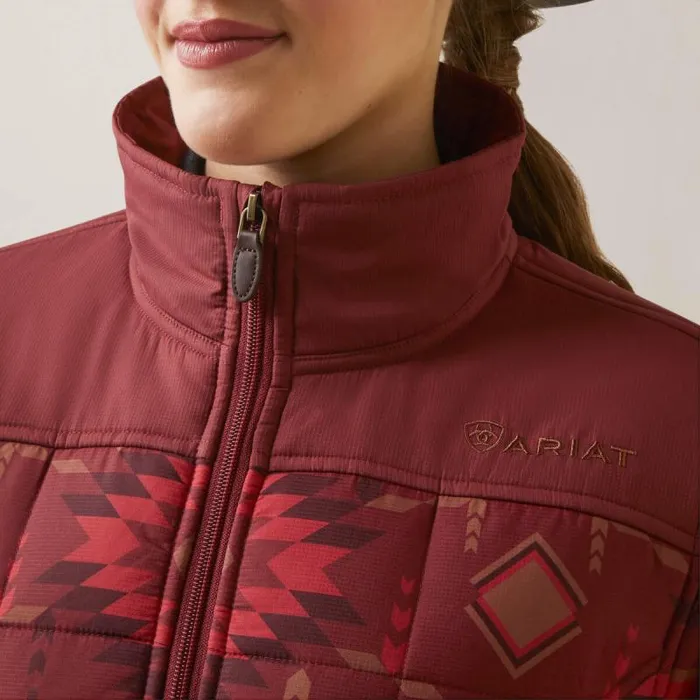 Women Jackets and Vests Ariat Crius Insulated Jacket Burnt Rose Print Women Jackets and Vests Ariat Crius Insulated Jacket Burnt Rose Print