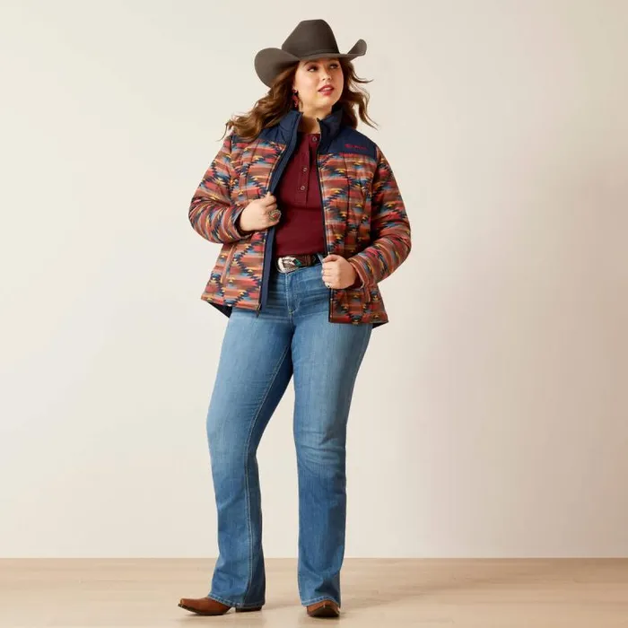 Women Jackets and Vests Ariat Crius Insulated Jacket Mirage Print Women Jackets and Vests Ariat Crius Insulated Jacket Mirage Print