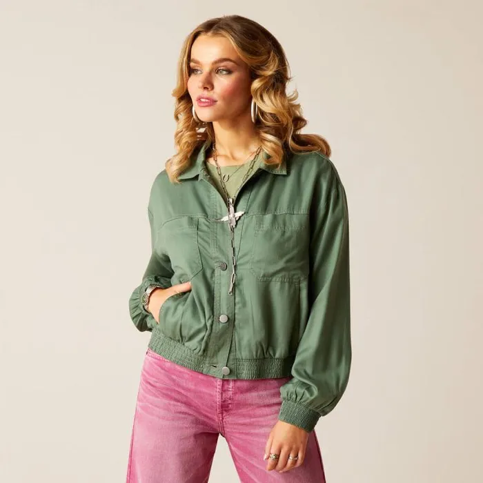 Women Jackets and Vests Ariat Edgerton Jacket Duck Green
