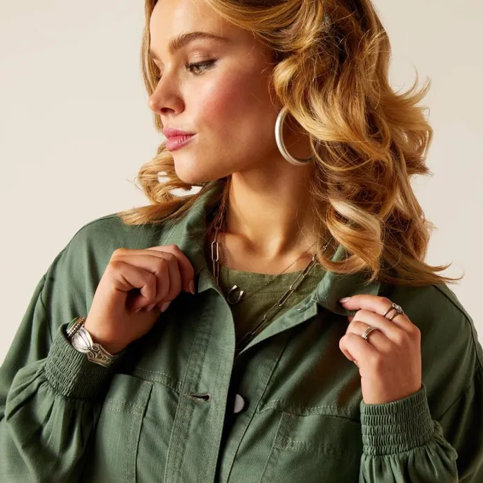 Women Jackets and Vests Ariat Edgerton Jacket Duck Green Women Jackets and Vests Ariat Edgerton Jacket Duck Green