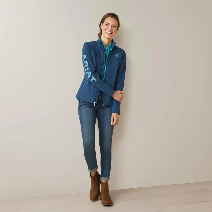 Women Jackets and Vests Ariat New Team Softshell Jacket Deep Petroleum