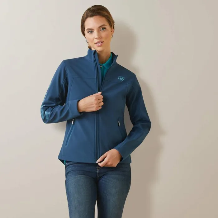 Women Jackets and Vests Ariat New Team Softshell Jacket Deep Petroleum
