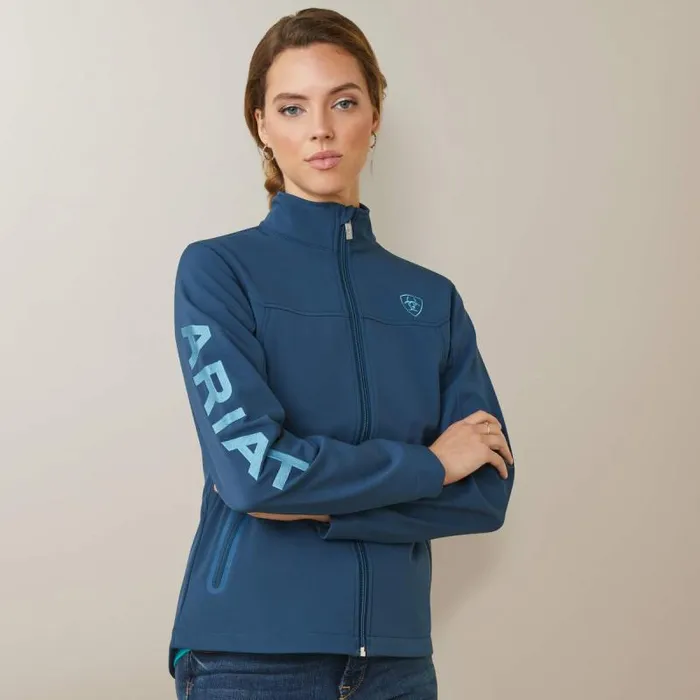 Women Jackets and Vests Ariat New Team Softshell Jacket Deep Petroleum