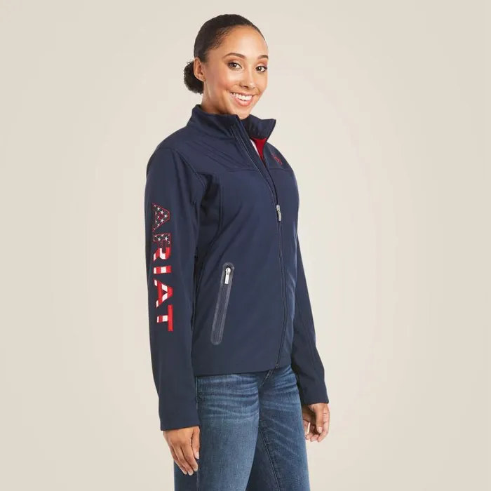 Women Jackets and Vests Ariat New Team Softshell Jacket Navy Usa