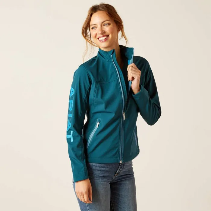 Women Jackets and Vests Ariat New Team Softshell Jacket Reflecting Pond
