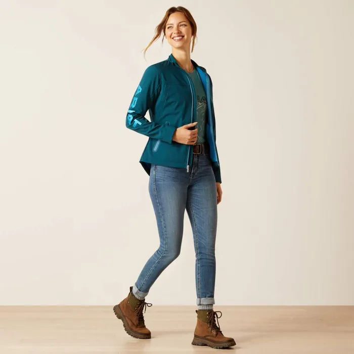 Women Jackets and Vests Ariat New Team Softshell Jacket Reflecting Pond