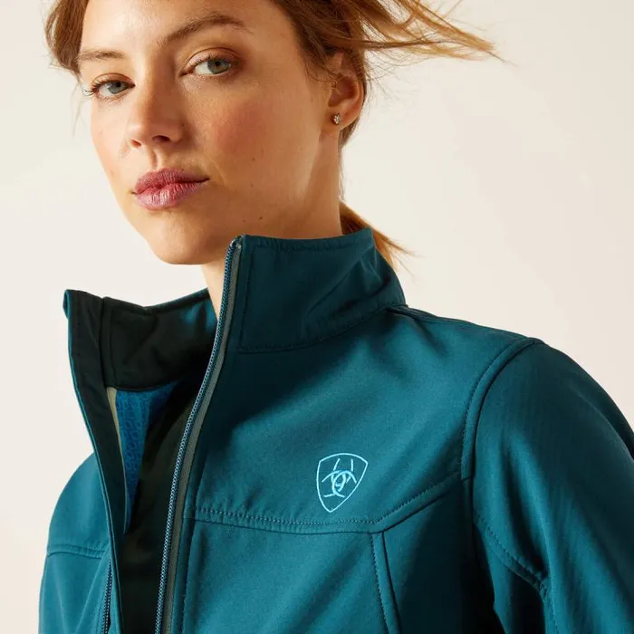 Women Jackets and Vests Ariat New Team Softshell Jacket Reflecting Pond