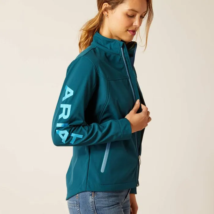 Women Jackets and Vests Ariat New Team Softshell Jacket Reflecting Pond