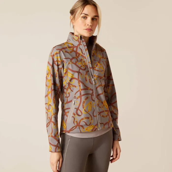 Women Jackets and Vests Ariat New Team Softshell Jacket Zinc Bridle
