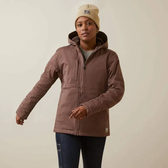 Women Jackets and Vests Ariat Rebar DuraCanvas Insulated Jacket Peppercorn