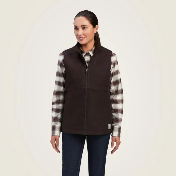 Women Jackets and Vests Ariat Rebar DuraCanvas Insulated Vest Mole