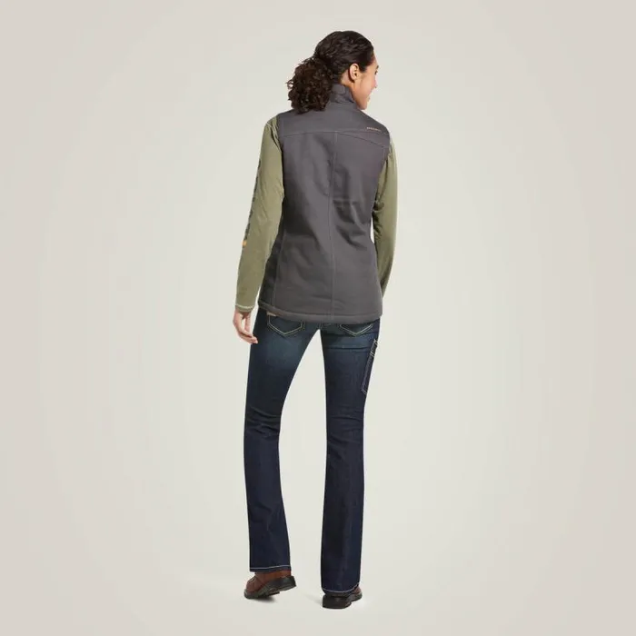 Women Jackets and Vests Ariat Rebar DuraCanvas Insulated Vest Rebar Grey Women Jackets and Vests Ariat Rebar DuraCanvas Insulated Vest Rebar Grey