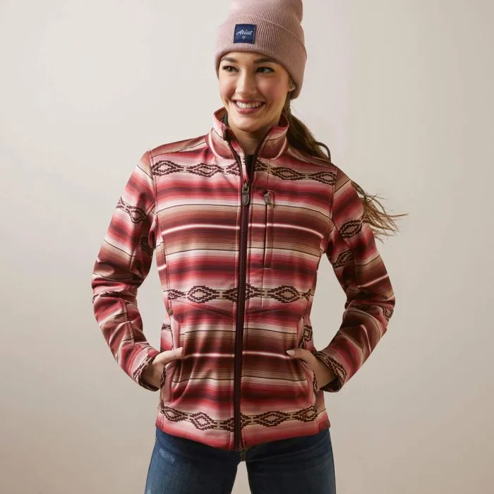 Women Jackets and Vests Ariat Softshell Jacket Blushing Serape