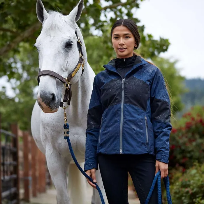 Women Jackets and Vests Ariat Valor Jacket Navy Colorblock Women Jackets and Vests Ariat Valor Jacket Navy Colorblock
