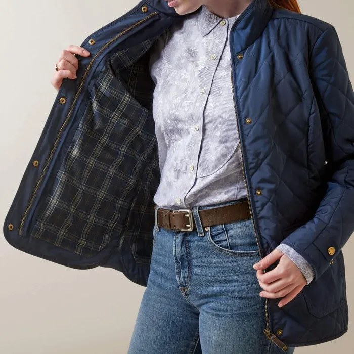 Women Jackets and Vests Ariat Woodside Jacket Navy Women Jackets and Vests Ariat Woodside Jacket Navy