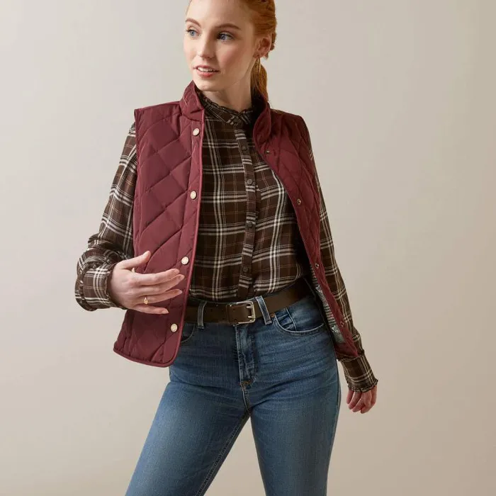 Women Jackets and Vests Ariat Woodside Vest Tawny Port