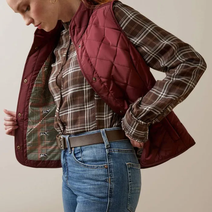 Women Jackets and Vests Ariat Woodside Vest Tawny Port