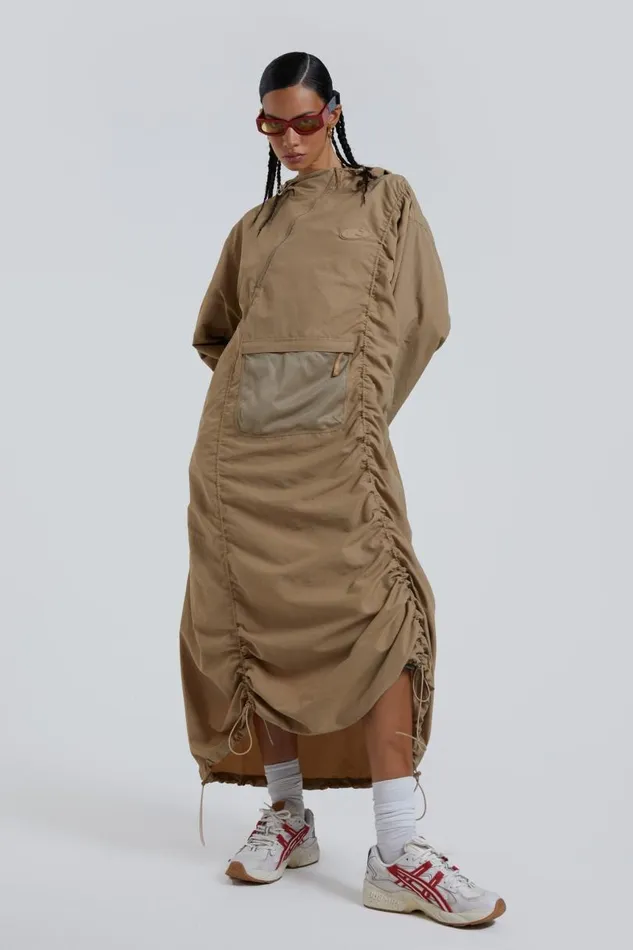 Women Jaded London All Outerwear Noho Nylon Cagoule With Half Zip Detail