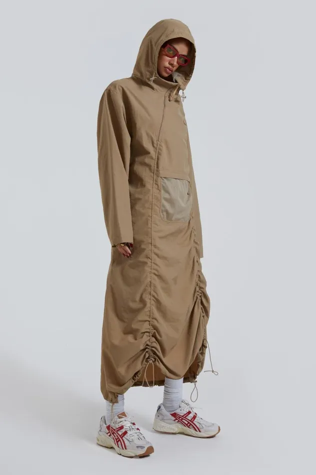 Women Jaded London All Outerwear Noho Nylon Cagoule With Half Zip Detail