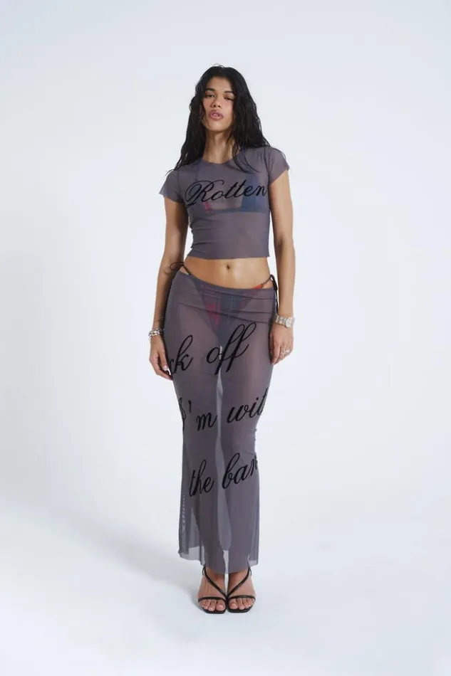 Women Jaded London Beach CoOrds Spoiled Rotten Mesh TShirt