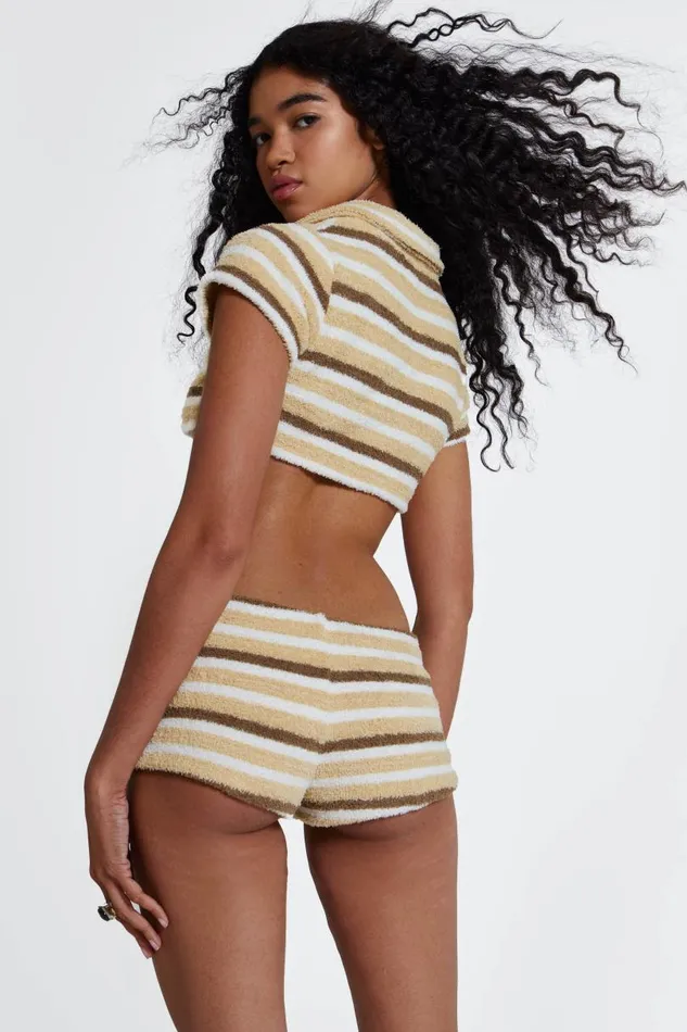 Women Jaded London Beach CoOrds Thalia Towelling Micro Shorts