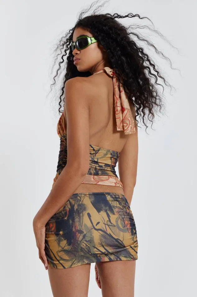Women Jaded London Beach Skirts Ammos Cut Out Mini Skirt