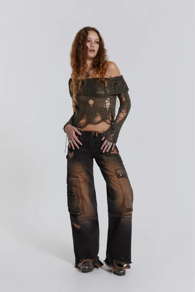 Women Jaded London Denim and Jeans Cadet Cargo Jeans