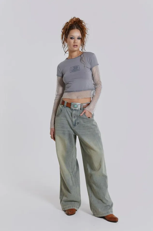Women Jaded London Denim and Jeans Light Wash Colossus Jeans