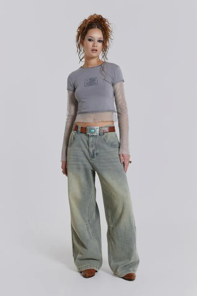Women Jaded London Denim and Jeans Light Wash Colossus Jeans