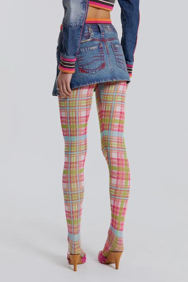 Women Jaded London Denim and Jeans Sherbet Denim Side Pleat Mini Skirt