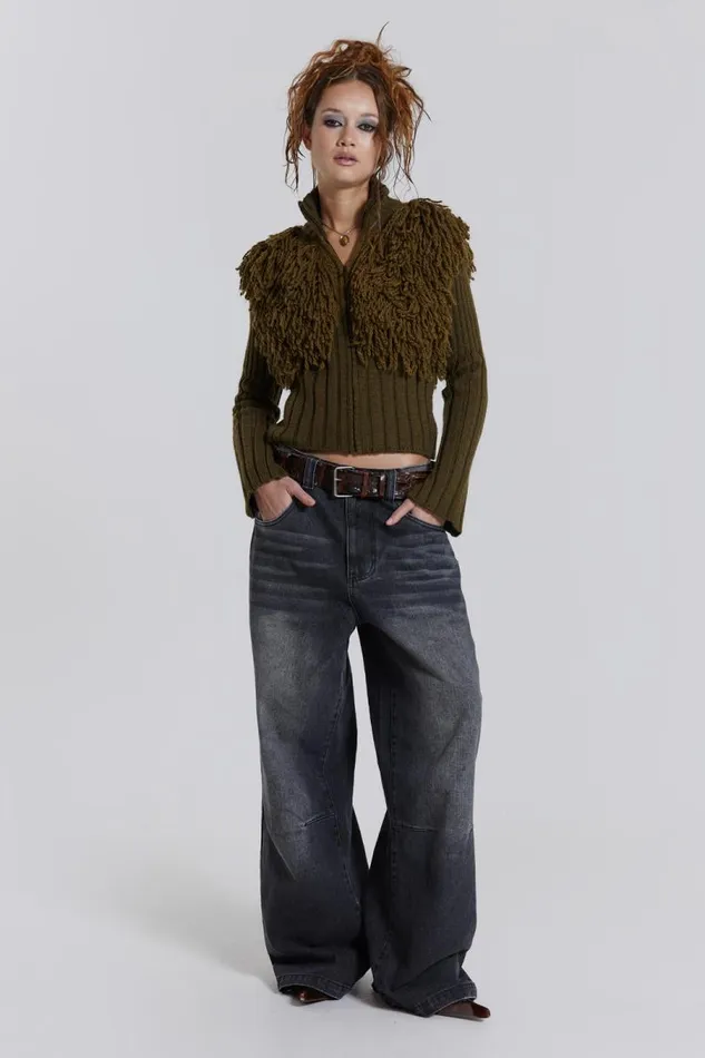 Women Jaded London Denim and Jeans Washed Black Colossus Jeans