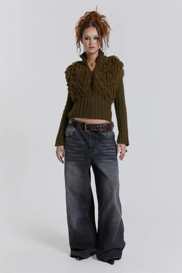 Women Jaded London Denim and Jeans Washed Black Colossus Jeans