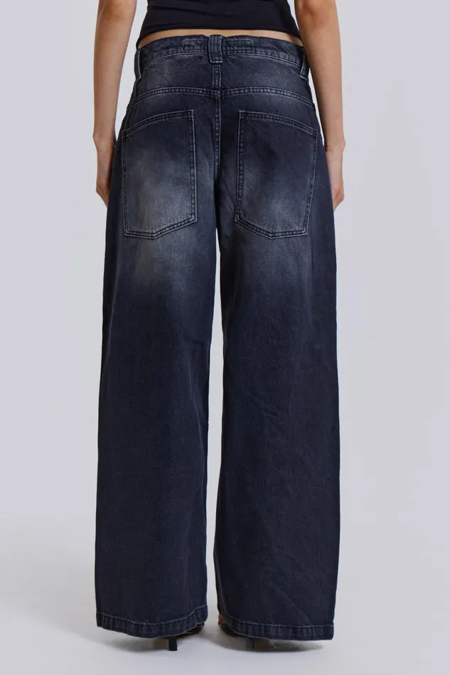 Women Jaded London Denim and Jeans Washed Black Colossus Jeans