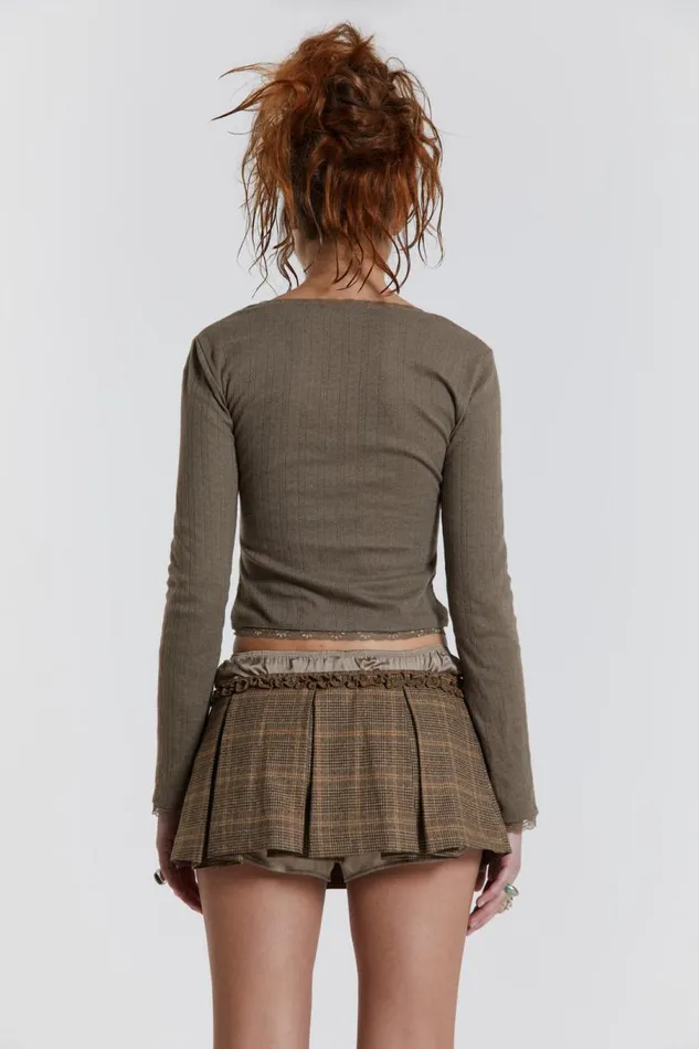 Women Jaded London Knitwear Arabella Pointelle Bustier Top