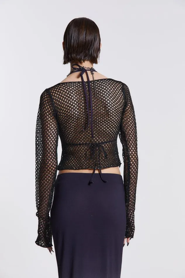 Women Jaded London Knitwear Capella Knitted Top With Hardware Trim
