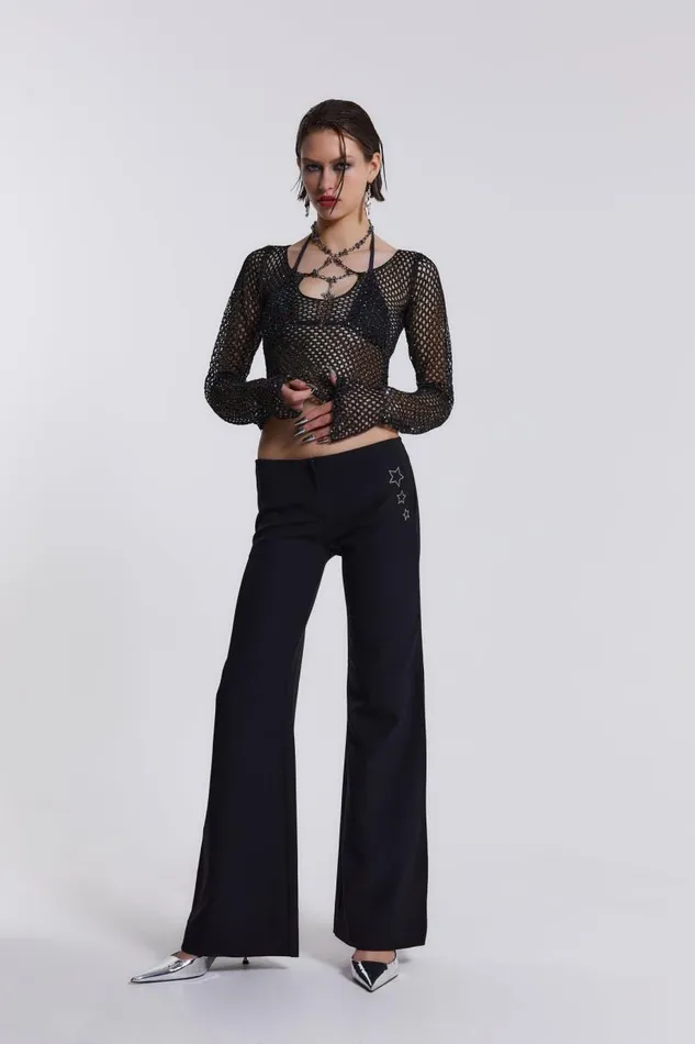 Women Jaded London Knitwear Capella Knitted Top With Hardware Trim